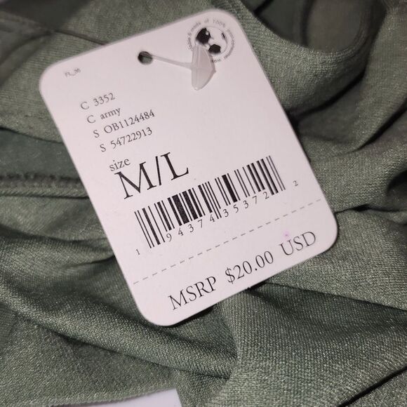 Free People Scoop neck Crop Size M/L Brami in Sage - Picture 6 of 6